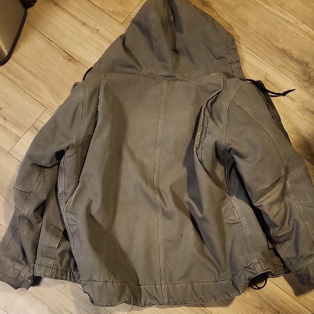Carhartt Men's Gray Hooded Field Jacket- XL - Picture 8 of 9